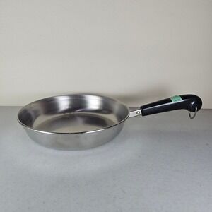 Vintage Revere‎ Ware Stainless Steel 9 Inch -81 Frying Skillet Pan